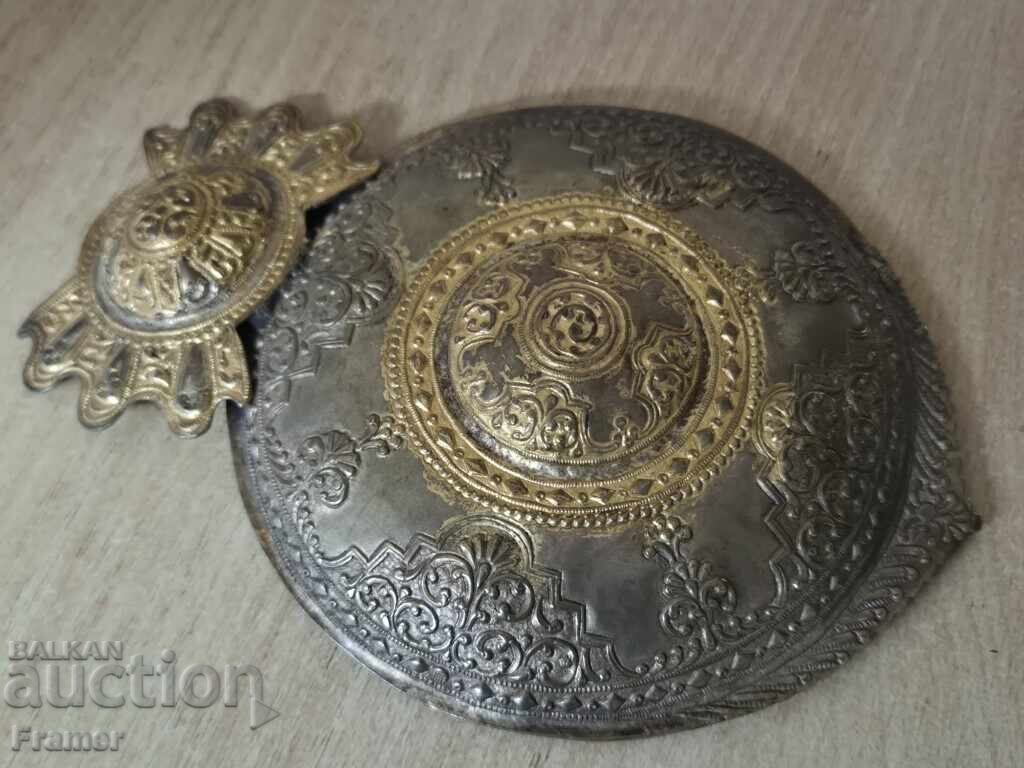 Revivalist SILVER with gilding hammered buckle Macedonia
