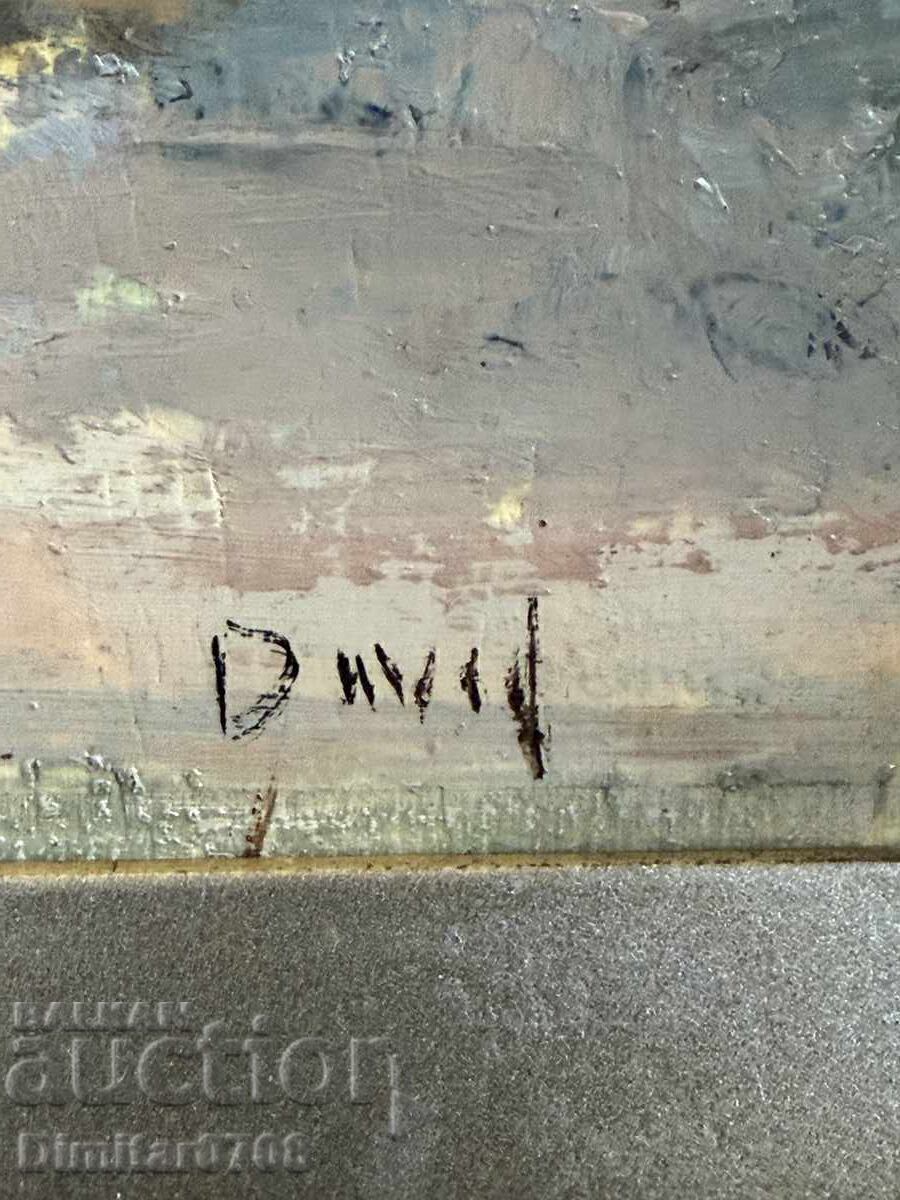 Доставка на Стара маслена картина „Италианска остерия“ – авторска.