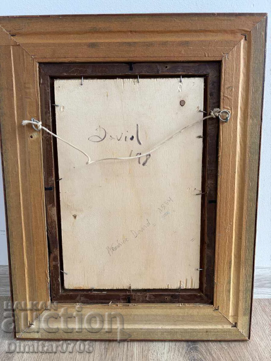 Стара маслена картина „Италианска остерия“ – авторска. - 6