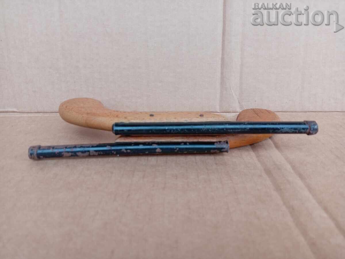 Antique toys duel pistols metal and wood - 6