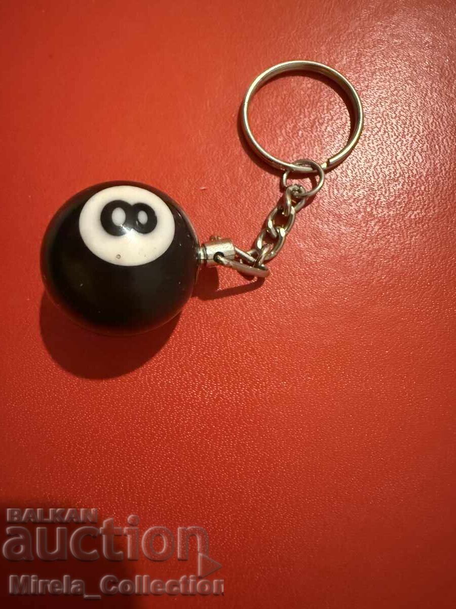 Livrarea Breloc bilă de biliard numărul 8 Livrarea Breloc bilă de biliard numărul 8