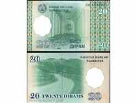 +++  ТАДЖИКИСТАН 20 ДИРАМ Р 12  1999 UNC +++