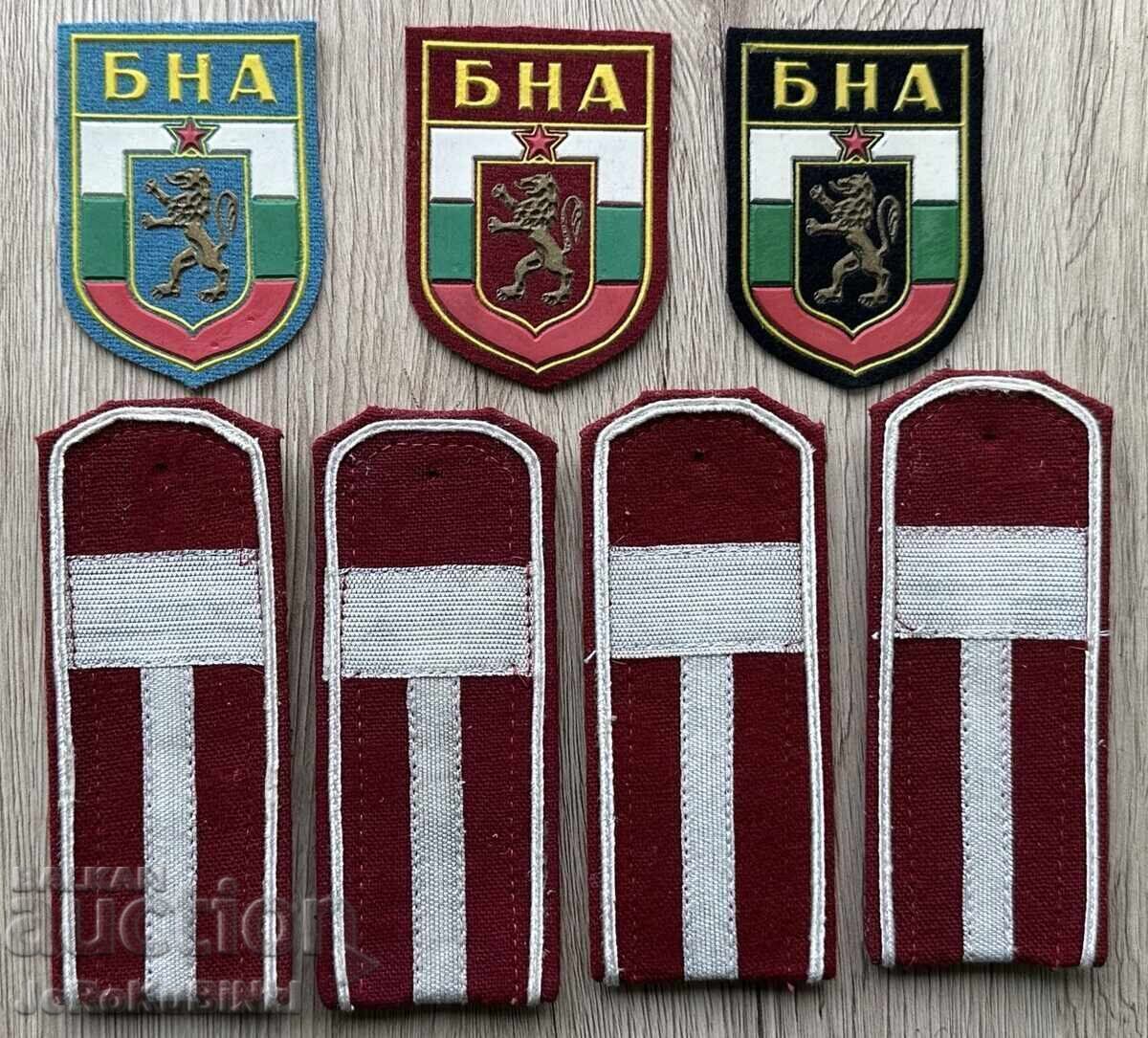 LOT OF EMBLEMS AND SHOULDER BOARDS