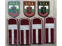 LOT OF EMBLEMS AND SHOULDER BOARDS