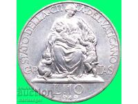 10 Lire 1949 Vatican Pius XII