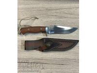 New Hunting Knife with Leather Sheath
