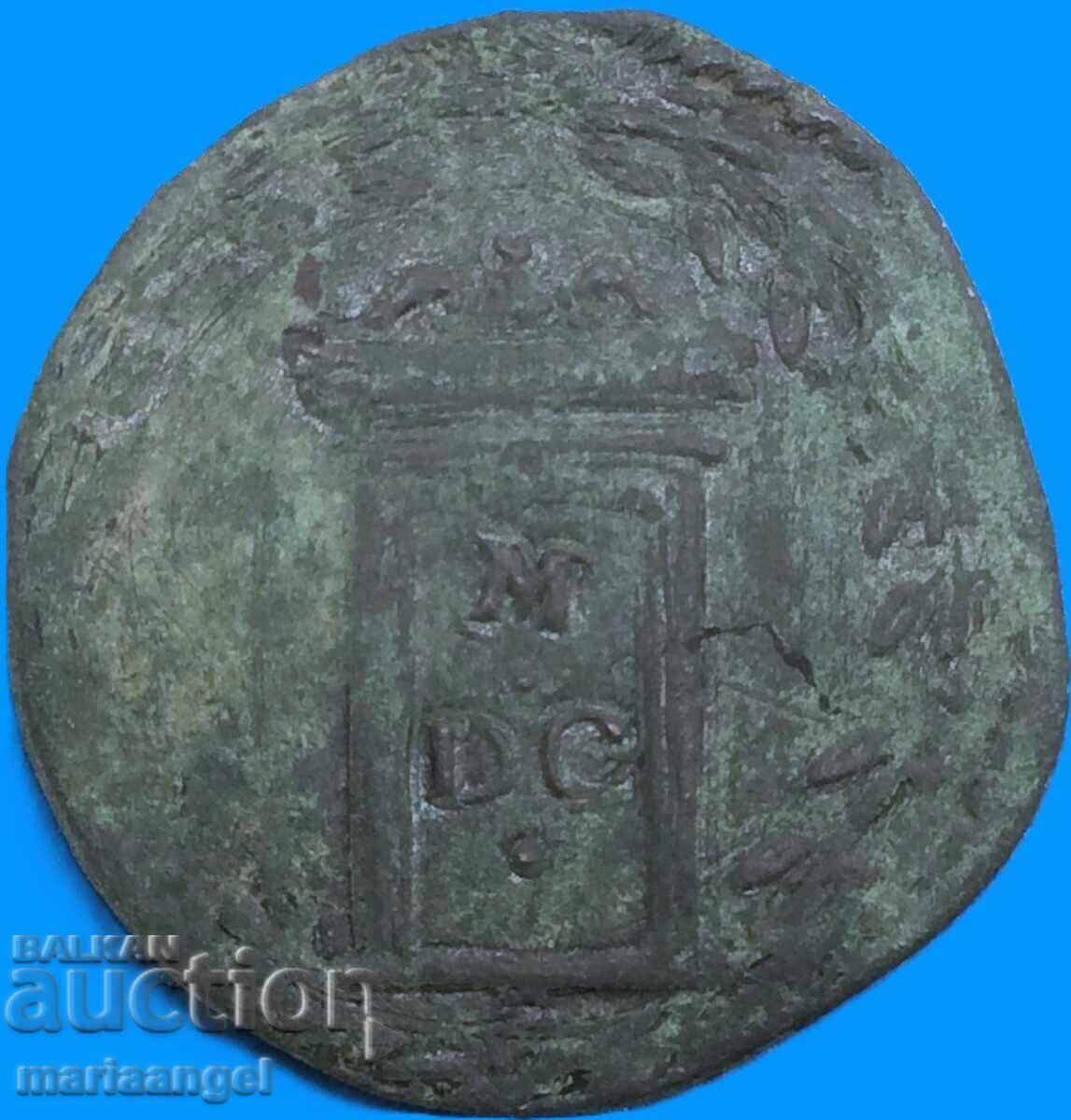 Δημοπρασία Κουατρίνο 1600 (MDC) Βατικανό Κλήμης Η' "Άγιοι Πύλες"