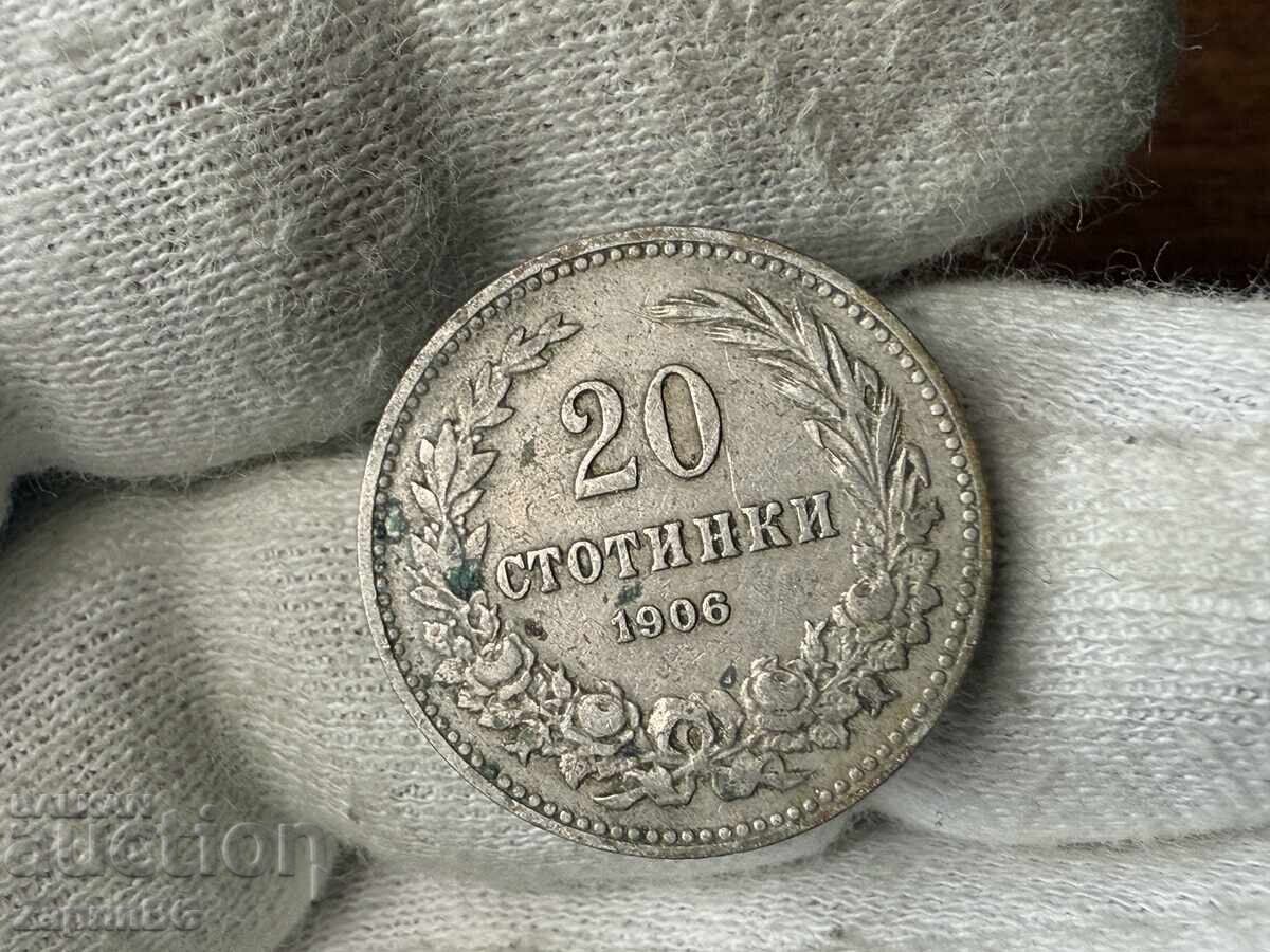 Regatul Bulgariei 20 stotinki 1906 Regatul Bulgariei 20 stotinki 1906