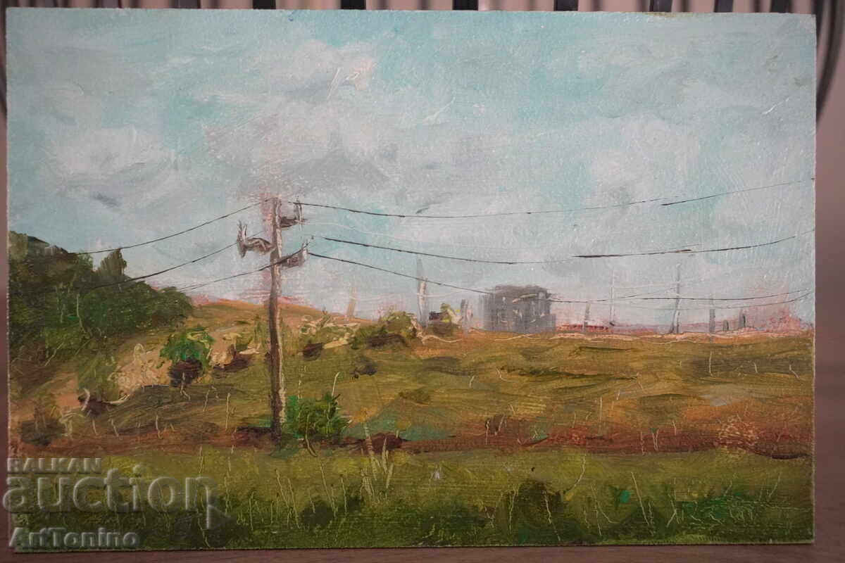 Pictură în ulei - Plein air - Bakadjik - Anton Yordanov cu preț € 30.00 | 58.68 BGN
