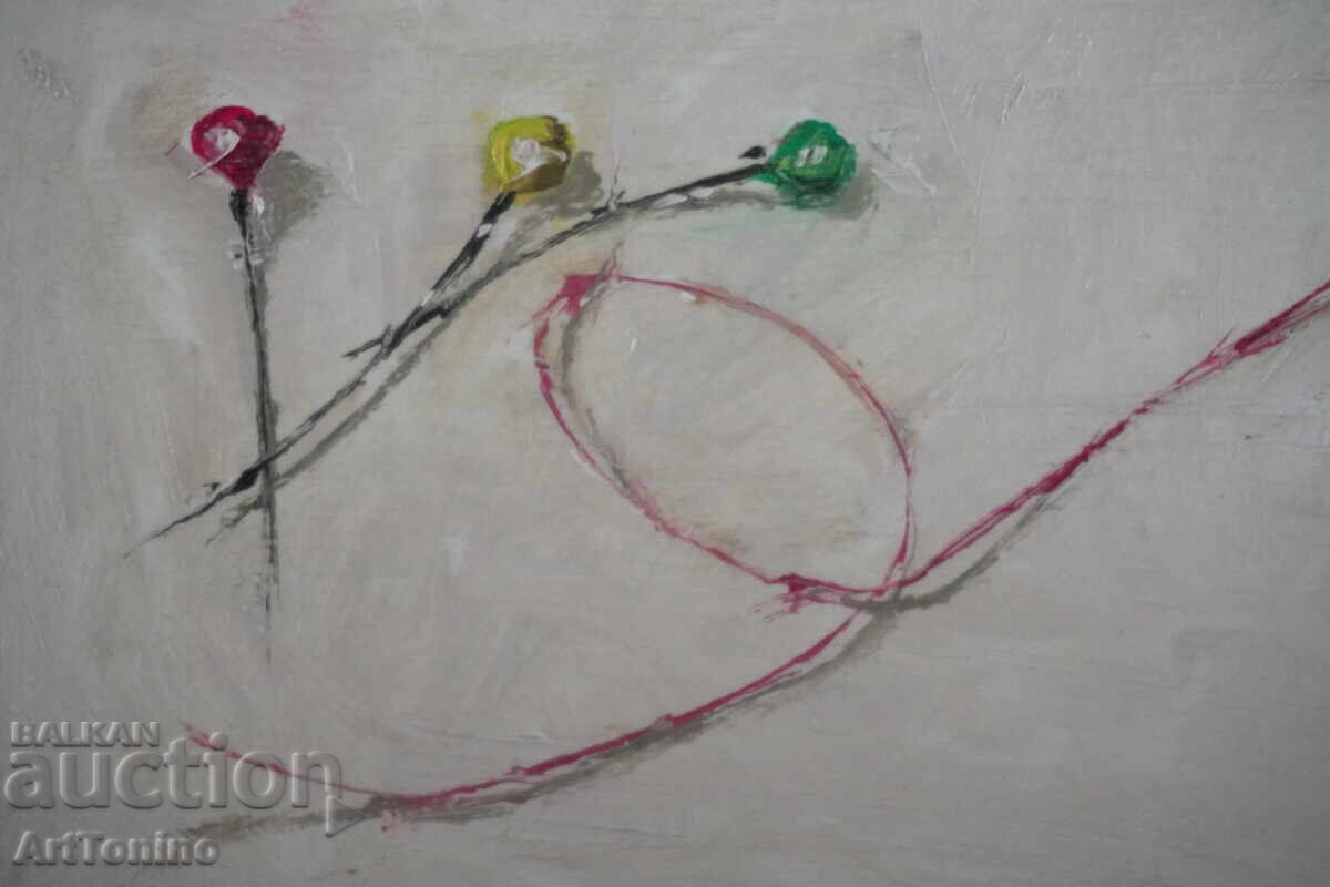 Аукцион Маслена картина- Натюрморт  - Карфици  -Антон Йорданов