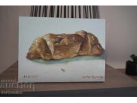 Pictură în ulei - Natură statică - Croissant - Anton Iordanov