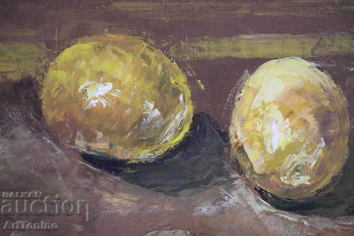 Auction  Oil Painting - Still Life - Lemons - Anton Yordanov