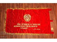 URSS Steag sovietic comunist social dublu față Lenin Rusia