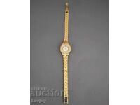 Лъч * Luch *дамски позлатен ретро часовник