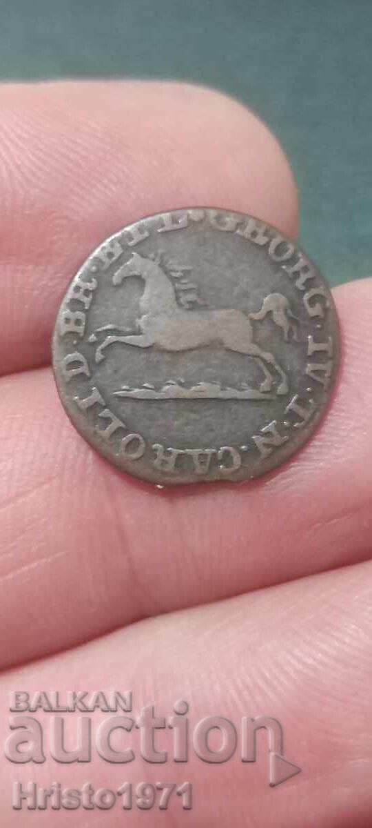 1 pfenig 1820 Braunshvaĭg cu preț € 18.00 | 35.21 BGN