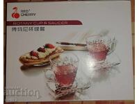 Σερβίτσιο τσαγιού και καφέ Red cherry