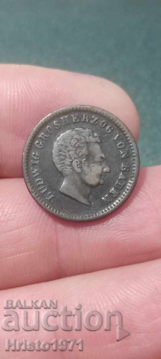 1 Kreuzer 1828 Baden 1 Kreuzer 1828 Baden