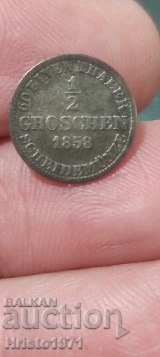 1/2 groș 1858