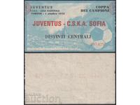 Bilet de Fotbal Star 1975 Juventus Torino Italia