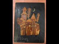 Wooden inlay painting