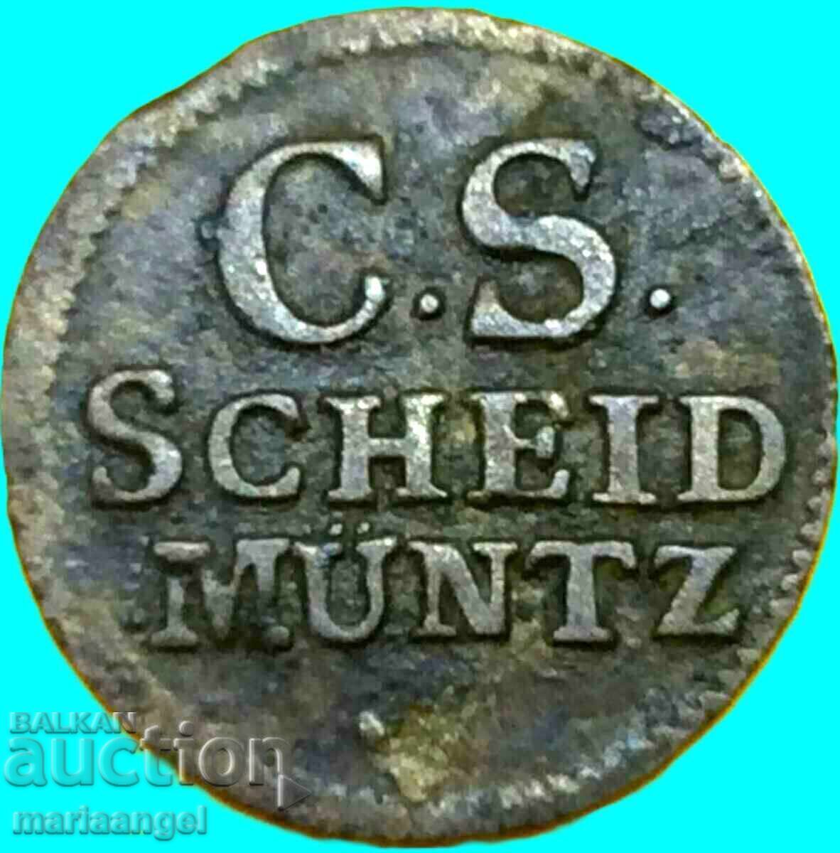 Δημοπρασία Σαξονία VI Pfennig 1761 Γερμανικά κράτη Friedrich August II Δημοπρασία Σαξονία VI Pfennig 1761 Γερμανικά κράτη Friedrich August II