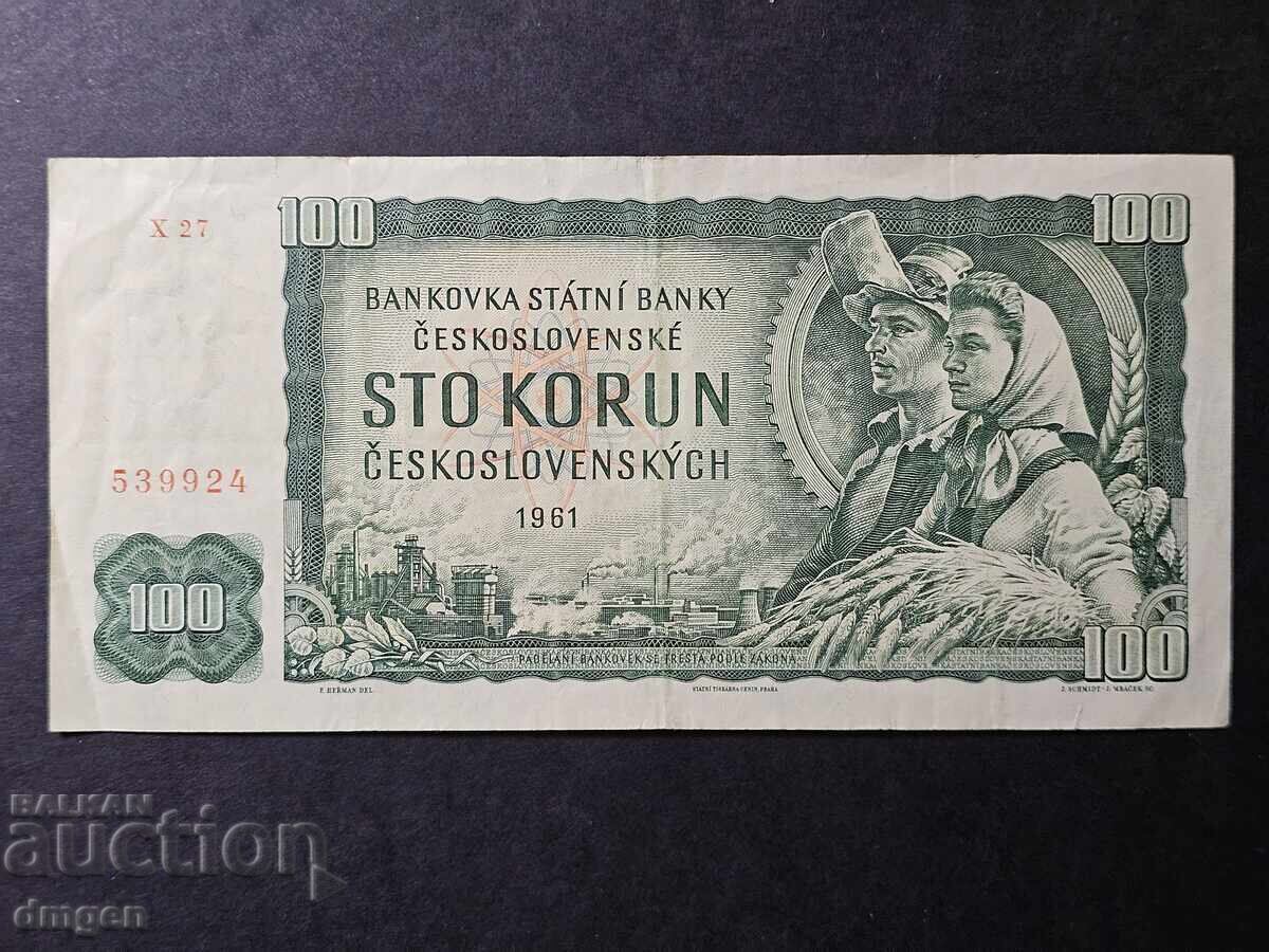 100 κορώνες Τσεχοσλοβακίας 1961