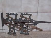 Ράφια για ράφι, 2 τεμάχια, από ανάγλυφο χυτοσίδηρο