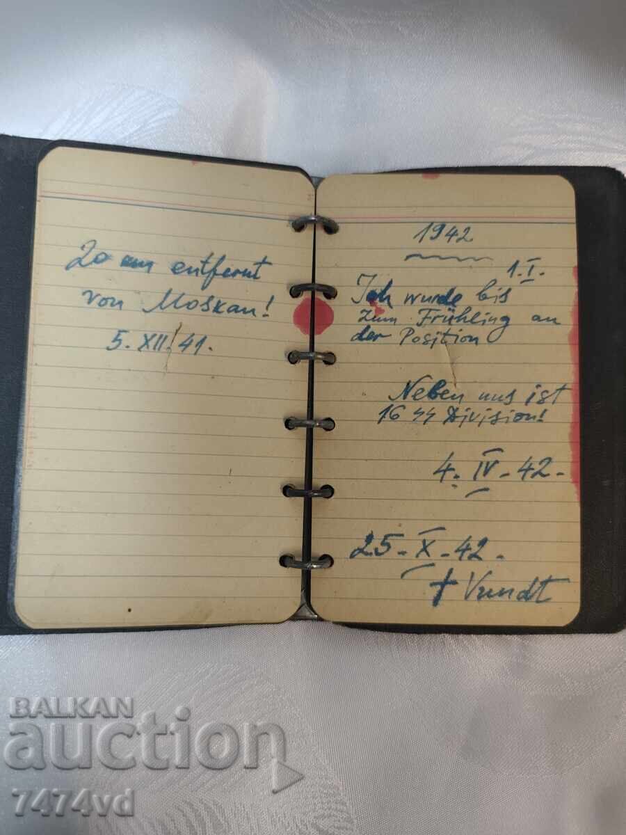 Unique Wehrmacht Captain's Officer's Diary 1939/43 - 6