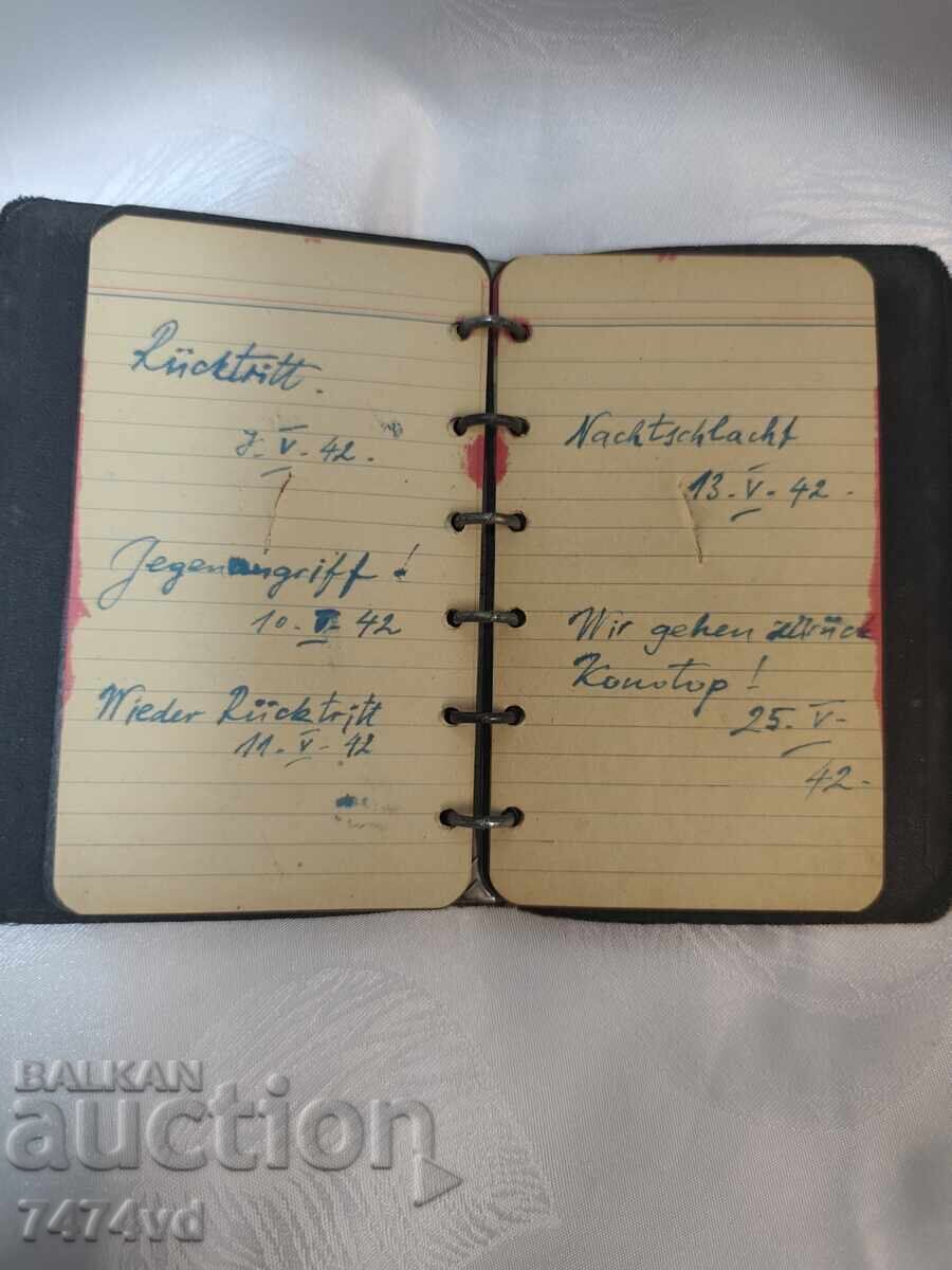 Unique Wehrmacht Captain's Officer's Diary 1939/43 - 7