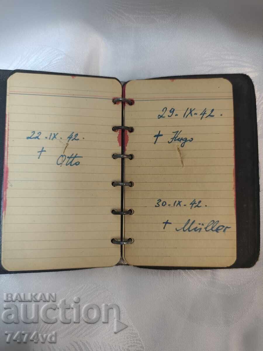 Unique Wehrmacht Captain's Officer's Diary 1939/43 - 8