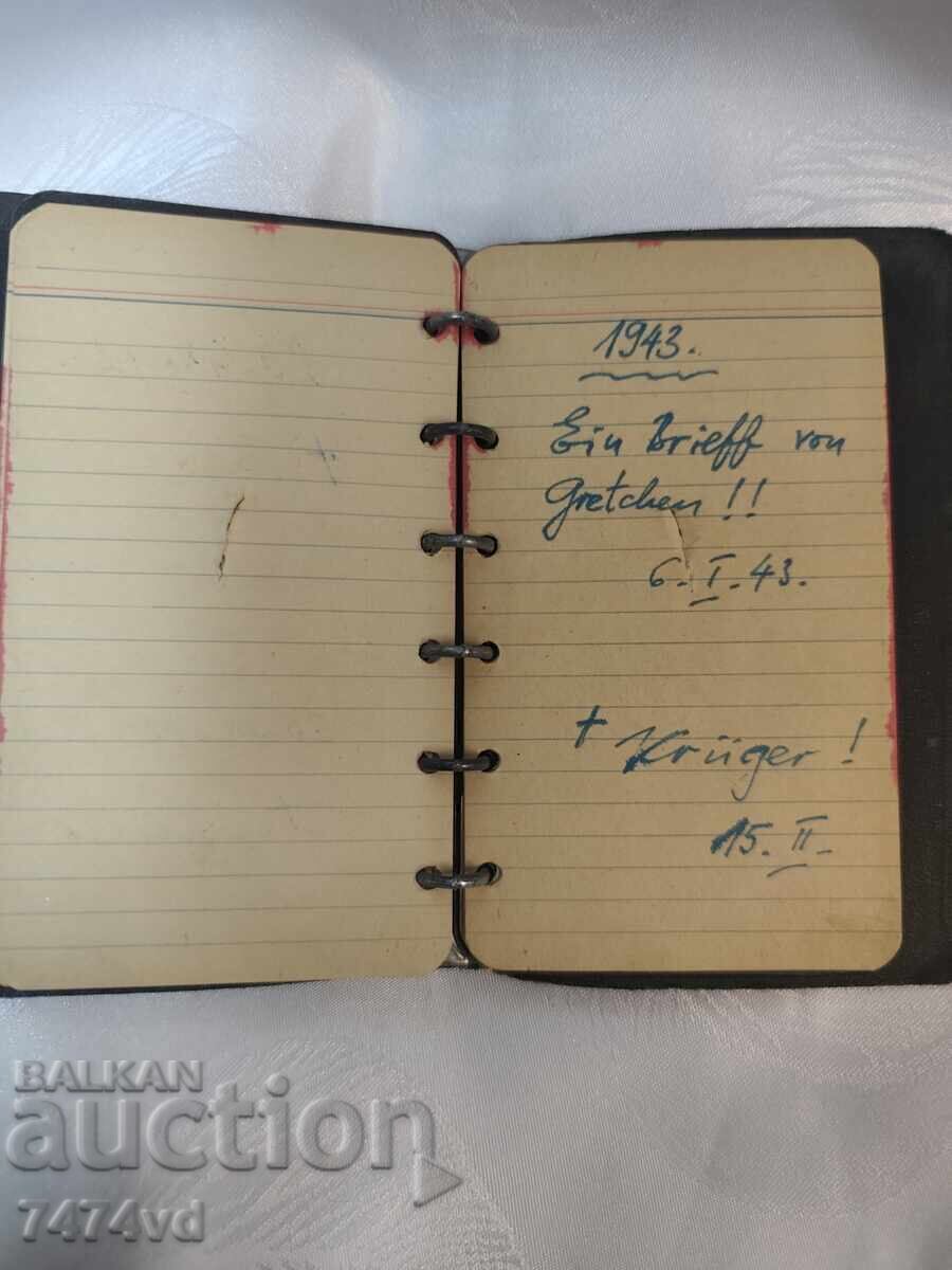 Unique Wehrmacht Captain's Officer's Diary 1939/43 - 9