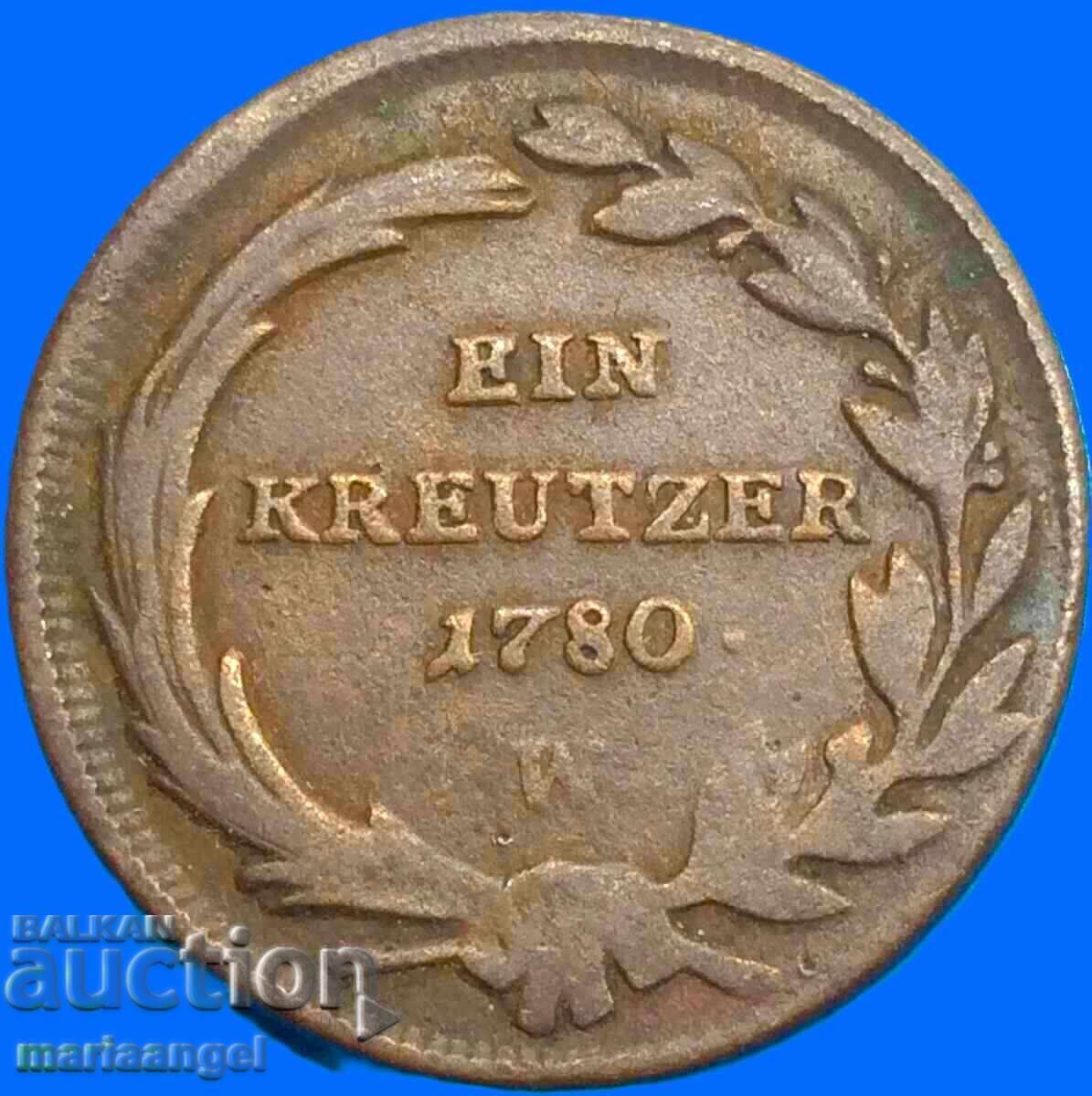 1 Kreuzer 1780 Austria W - Vienna Maria Theresa (1740-1780) - 5