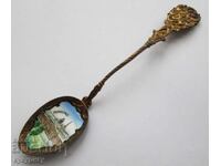 Veche linguriță rusească sovietică din bronz emailat Leningrad