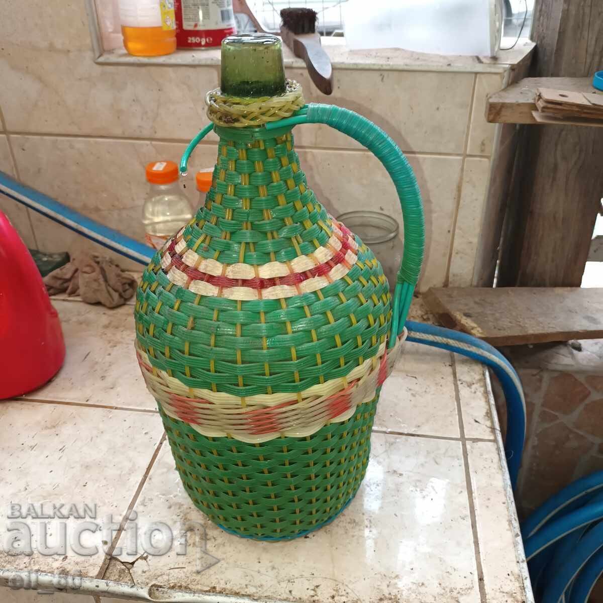Glass old demijohn 5 liters - 6 Glass old demijohn 5 liters - 6