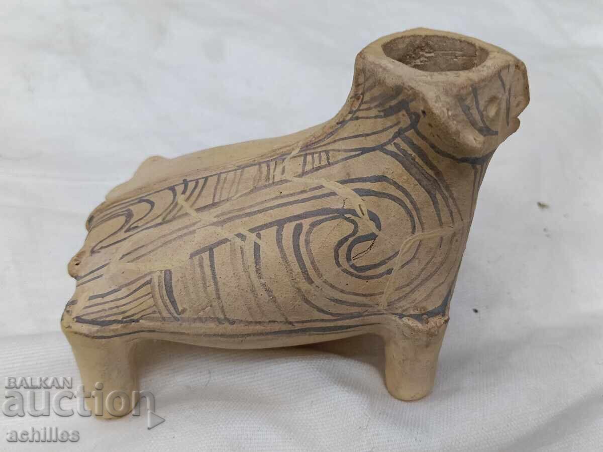 Roman clay lamp figure Roman clay lamp figure