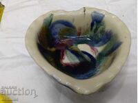 Κεραμικό γλασαρισμένο κουτί για γλυκά σε σχήμα καρδιάς