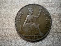 Marea Britanie - 1 penny (1939)