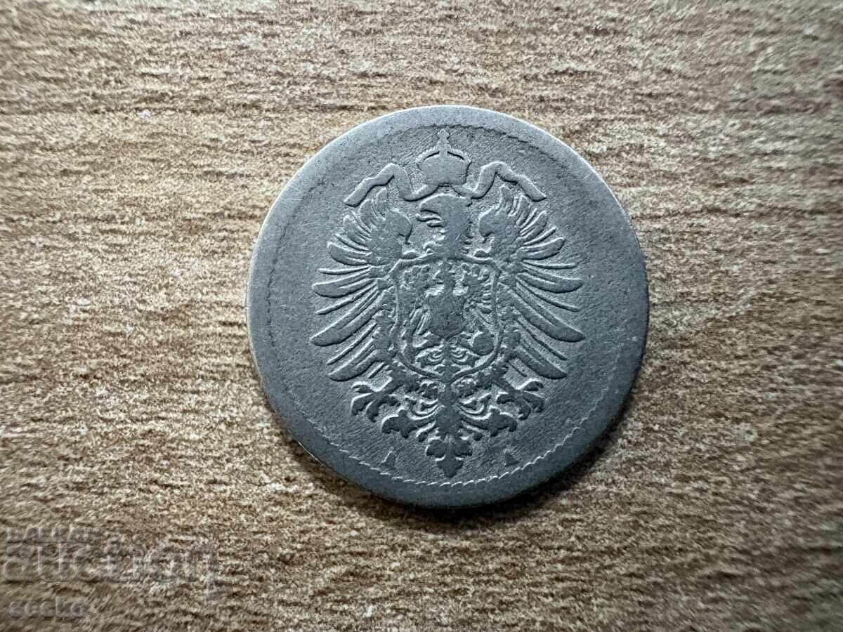 Γερμανία - 5 πφένιγκ (1874) - A με τιμή € 0.55 | 1.08 BGN