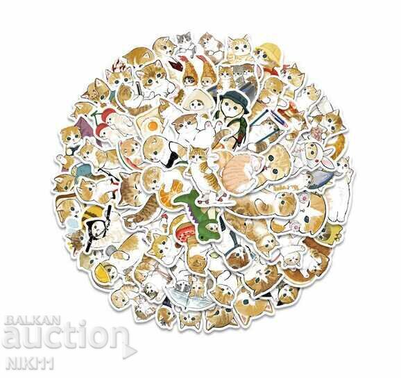 30 τεμ. Αυτοκόλλητα γάτες, για τετράδια, έπιπλα, τοίχους, γάτα