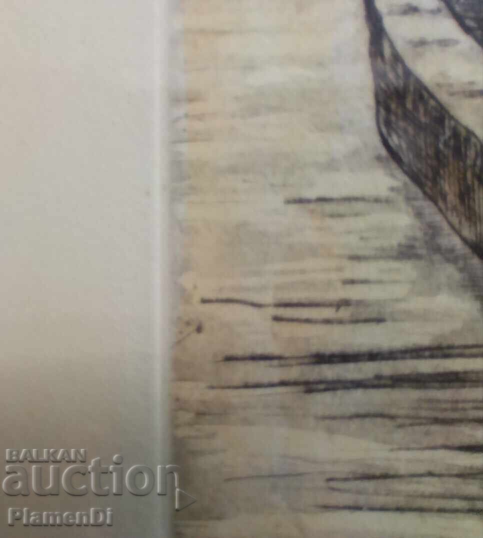 Original color authentic etching, print "Lago Di Sacha" - 6