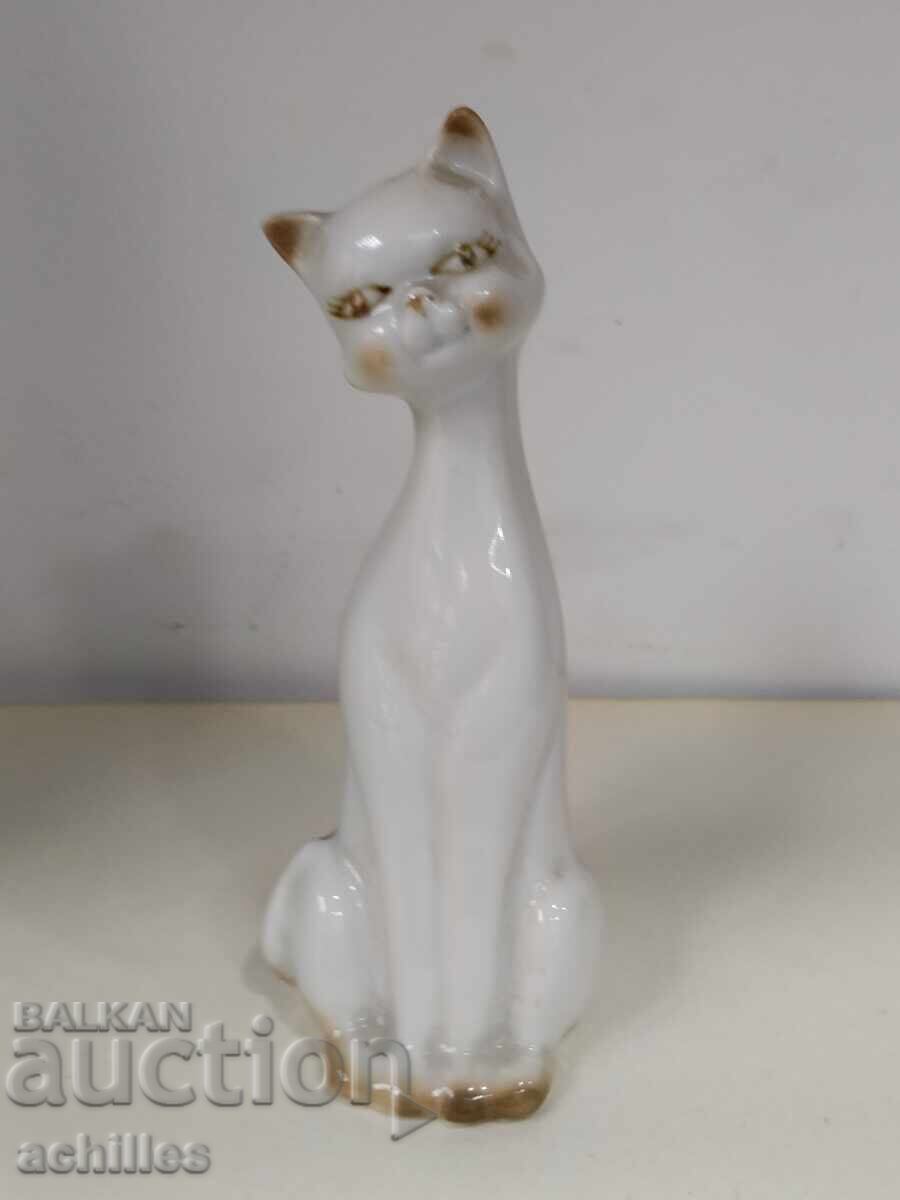 Porcelain cat figurine
