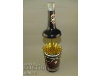 Old Russian cognac bottle snuff box, bakelite