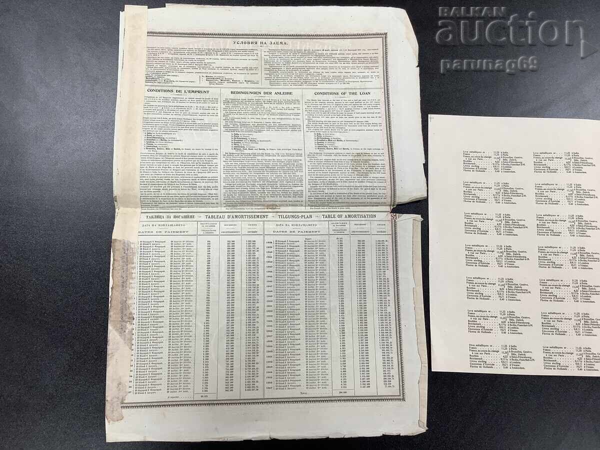 Principatul Bulgariei Obligațiune cu cupon anul 1907 - 6 Principatul Bulgariei Obligațiune cu cupon anul 1907 - 6