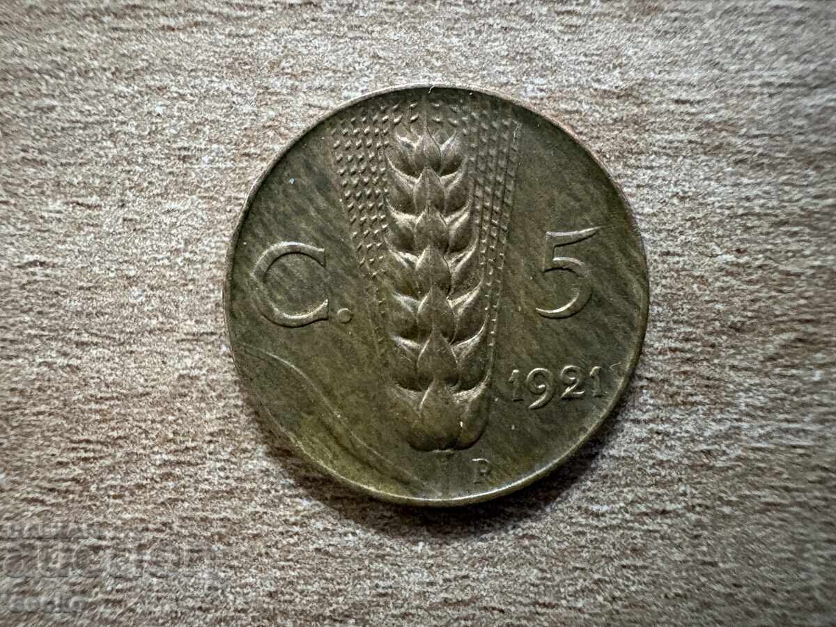 Italia - 5 centesimi (1921)