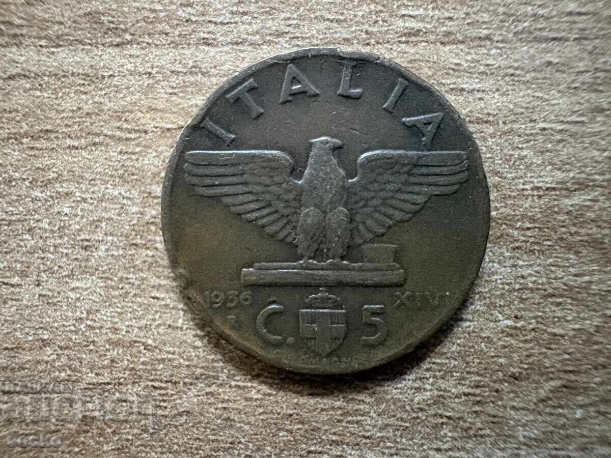 Italia - 5 centesimi (1936)