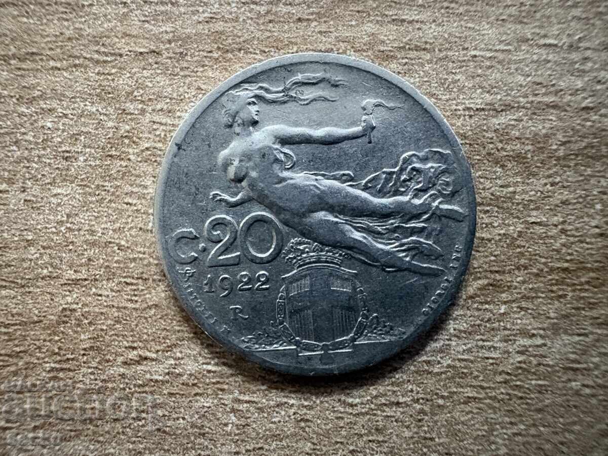 Ιταλία - 20 λεπτά (1922)