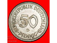 НЕ КОМУНИСТИЧЕСКИ ТИП (1949-2001): ГЕРМАНИЯ★50 ПФЕНИГА 1993D!