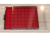 tăvițe pentru monede cu capac protector - 48 de alveole x 30 mm. /c
