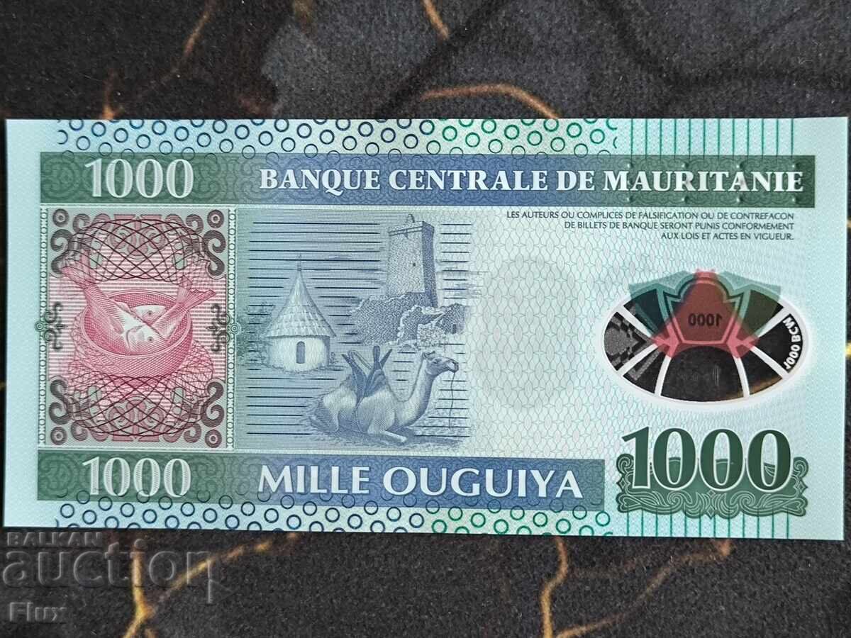 Bancnotă - Mauritania - 1000 ouguiya UNC | 2014 cu preț € 1.55 | 3.03 BGN