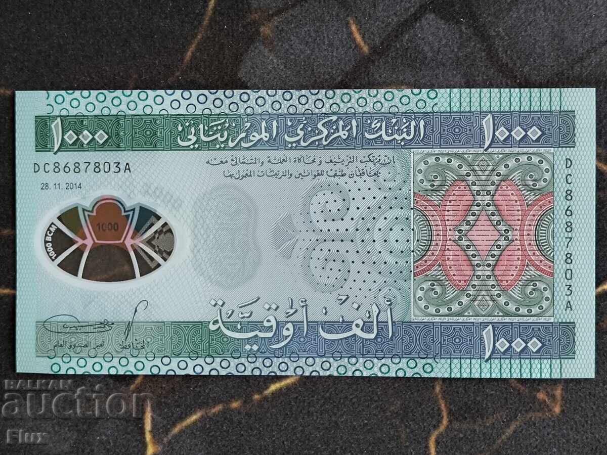 Bancnotă - Mauritania - 1000 ouguiya UNC | 2014